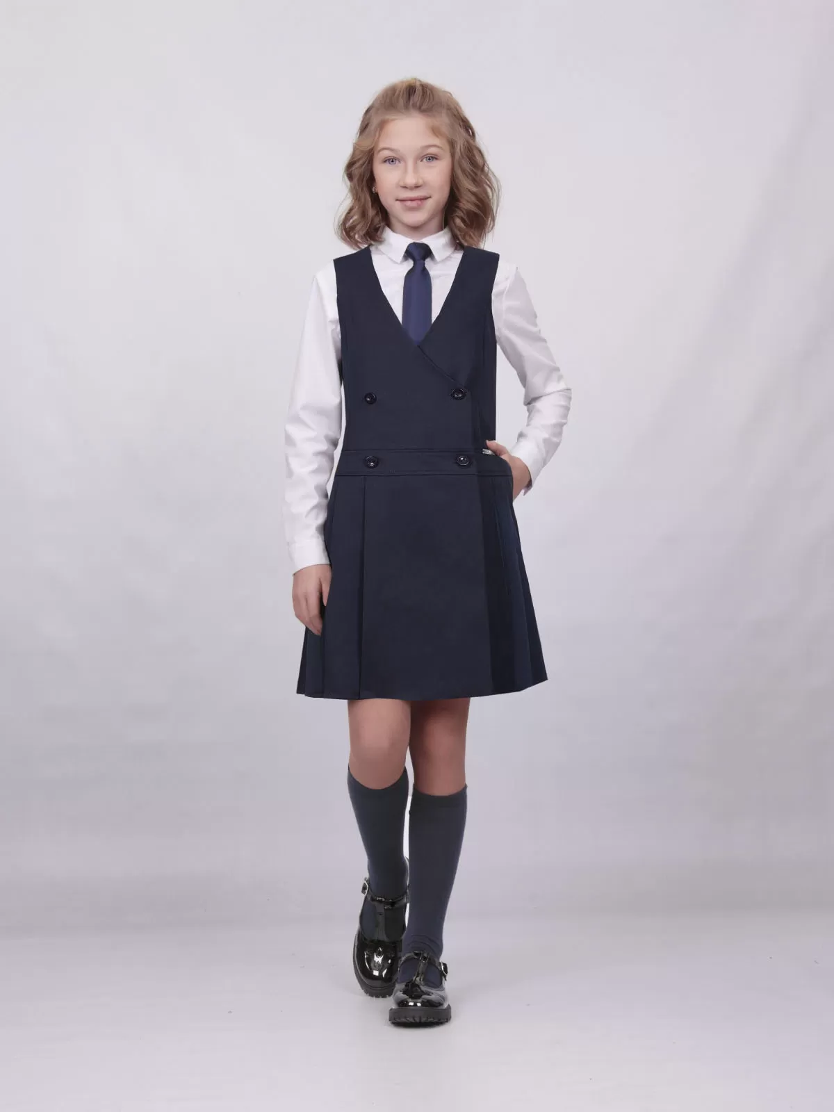 Школьный сарафан Сапфир (ШФ-1886)